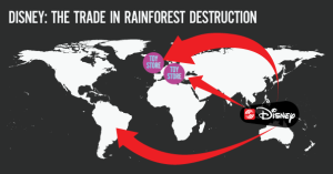 Disney and rain forest destruction, by Greenpeace