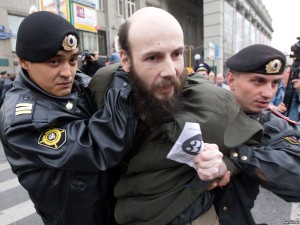 russian protesters arrested
