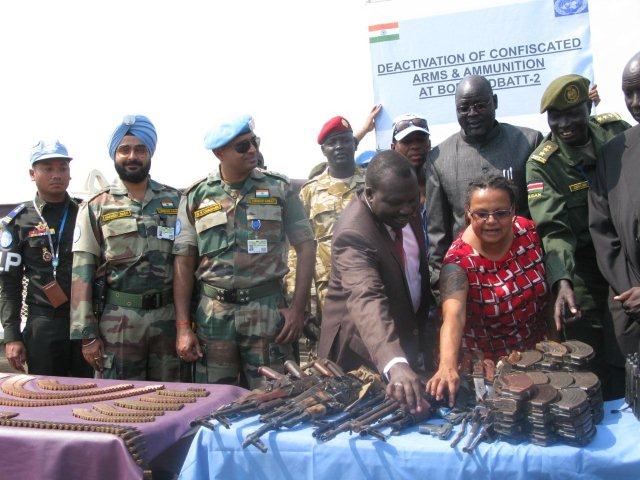 UN Mission in South Sudan has destroyed weapons in Jonglei state
