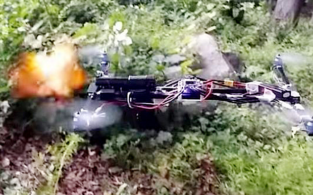 gun mounted drone